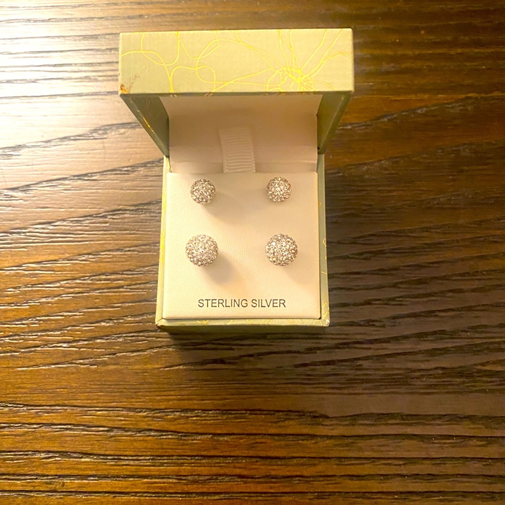 NEW Nanette Lepore sterling silver stud earrings